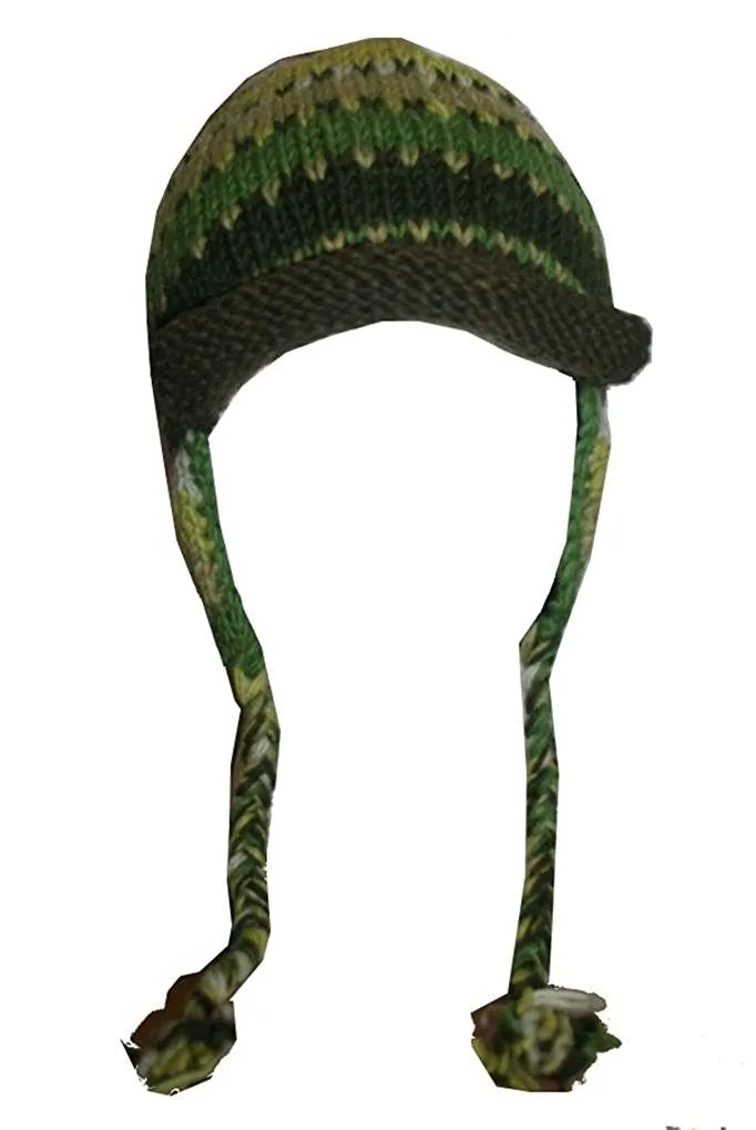 Himalayan Wool Ski Trapper Fleece Lined Beanie Hat