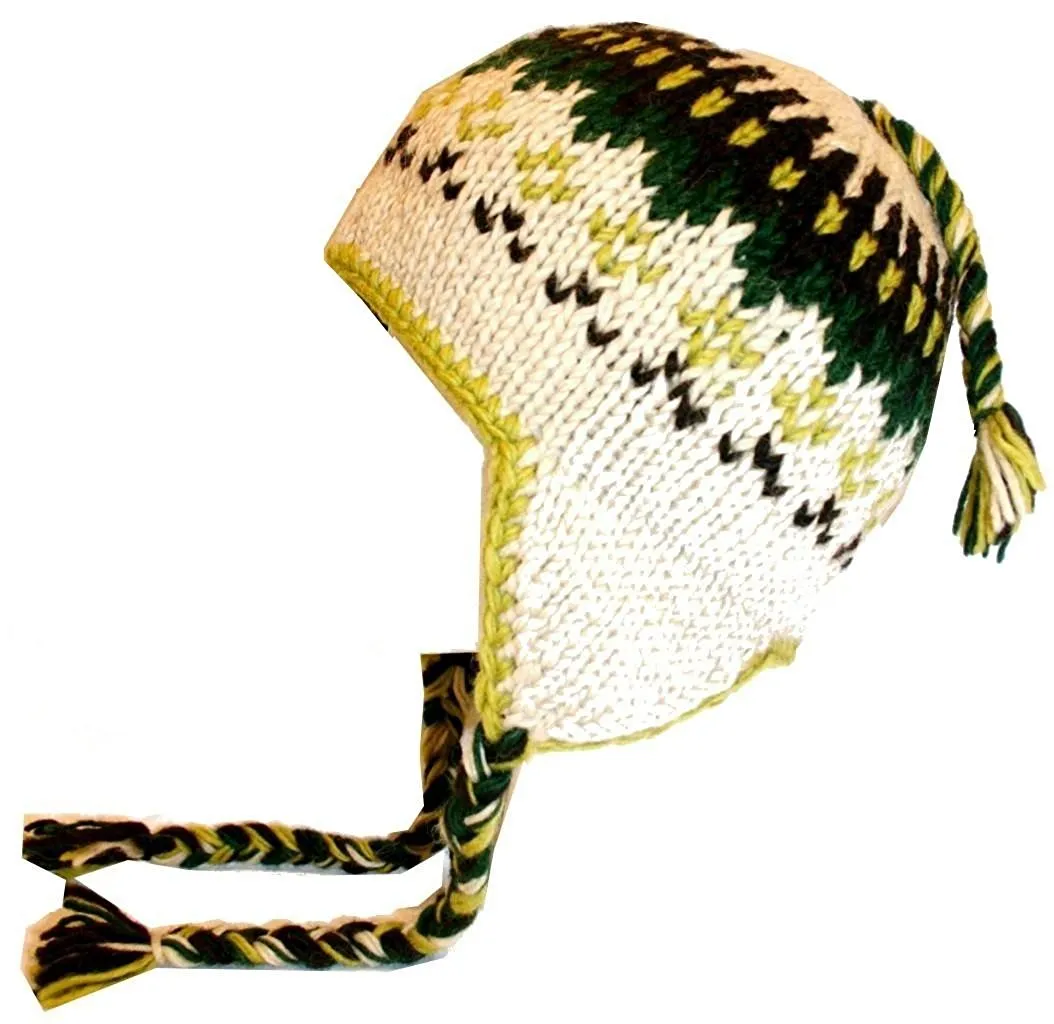 Himalayan Wool Ski Trapper Fleece Lined Beanie Hat