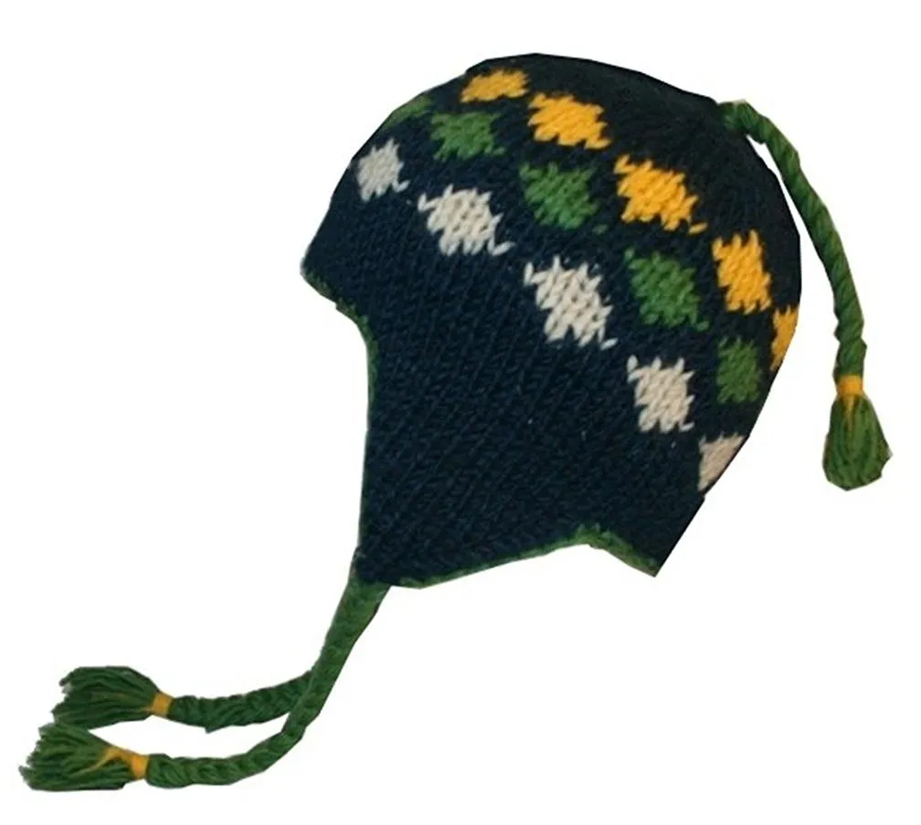 Himalayan Wool Ski Trapper Fleece Lined Beanie Hat