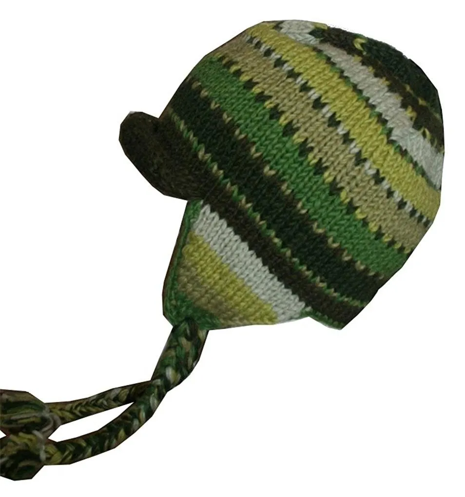 Himalayan Wool Ski Trapper Fleece Lined Beanie Hat