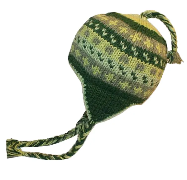 Himalayan Wool Ski Trapper Fleece Lined Beanie Hat