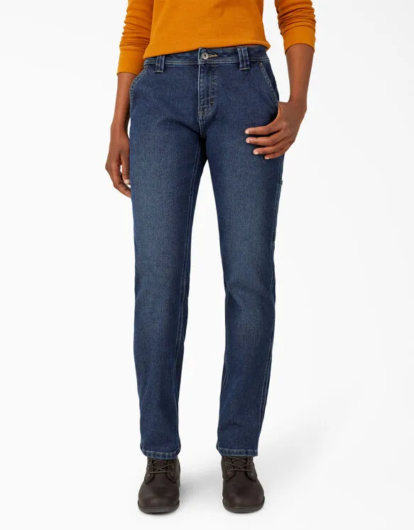 Jeans - Dickies Women’s Warming Temp-iQ® FLEX Denim Carpenter Jeans FD119