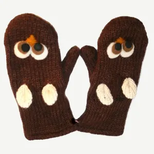 Kids Size - Himalayan Soft Wool Fleece Lined Animal Mitten