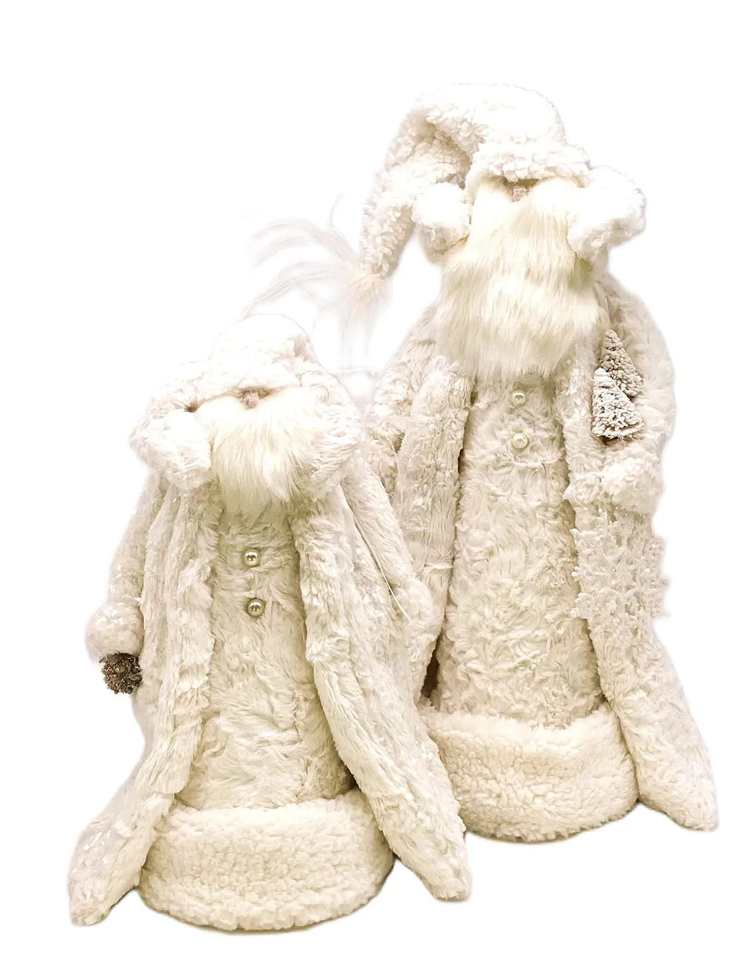 Kringle Santa - Large, Bisque Fur, Ice