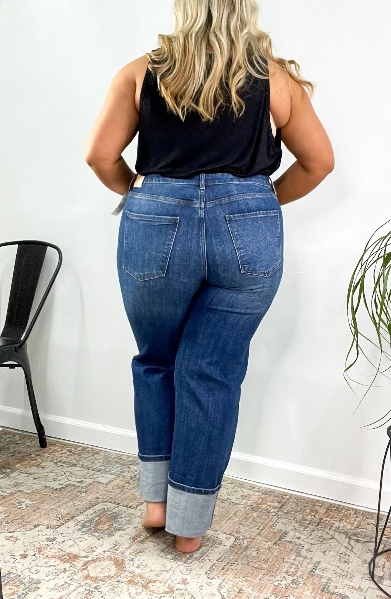 Kut from the Kloth Sienna High-Rise Wide Leg Rolled Jeans