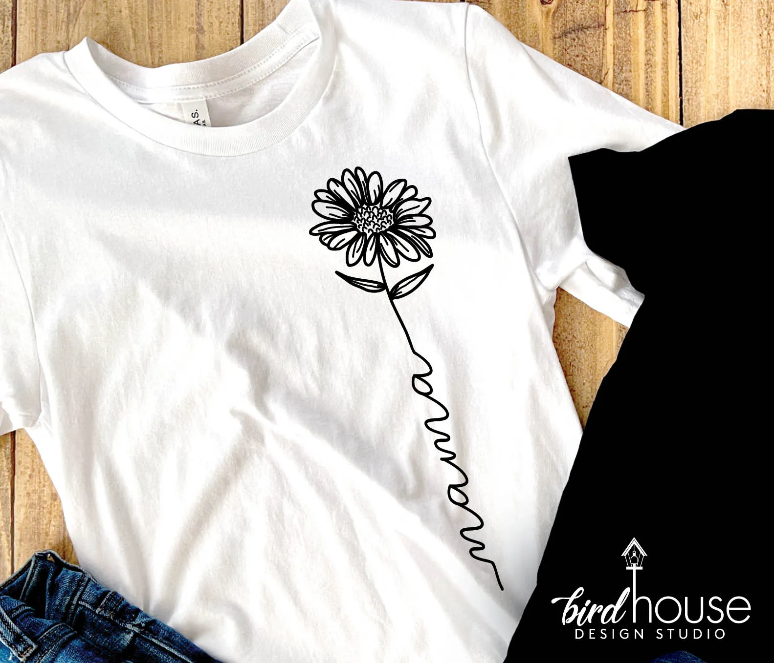Mama Flower Graphic Tee Shirt