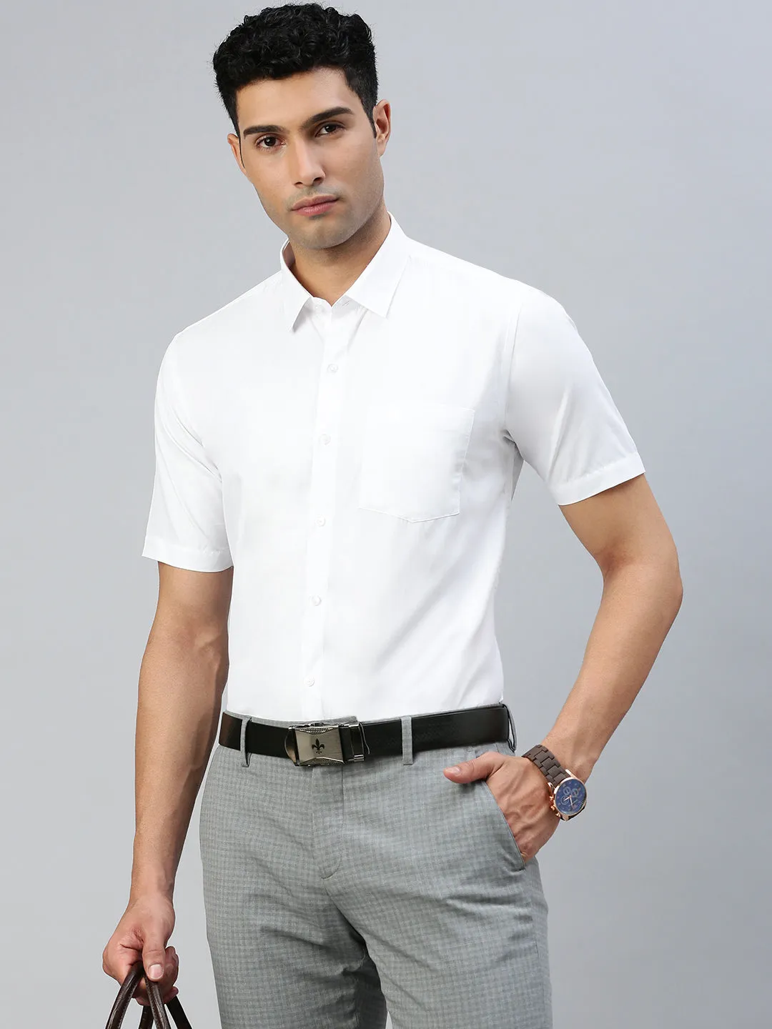 Men Cotton Rich White Shirt Wewin New Plus Size