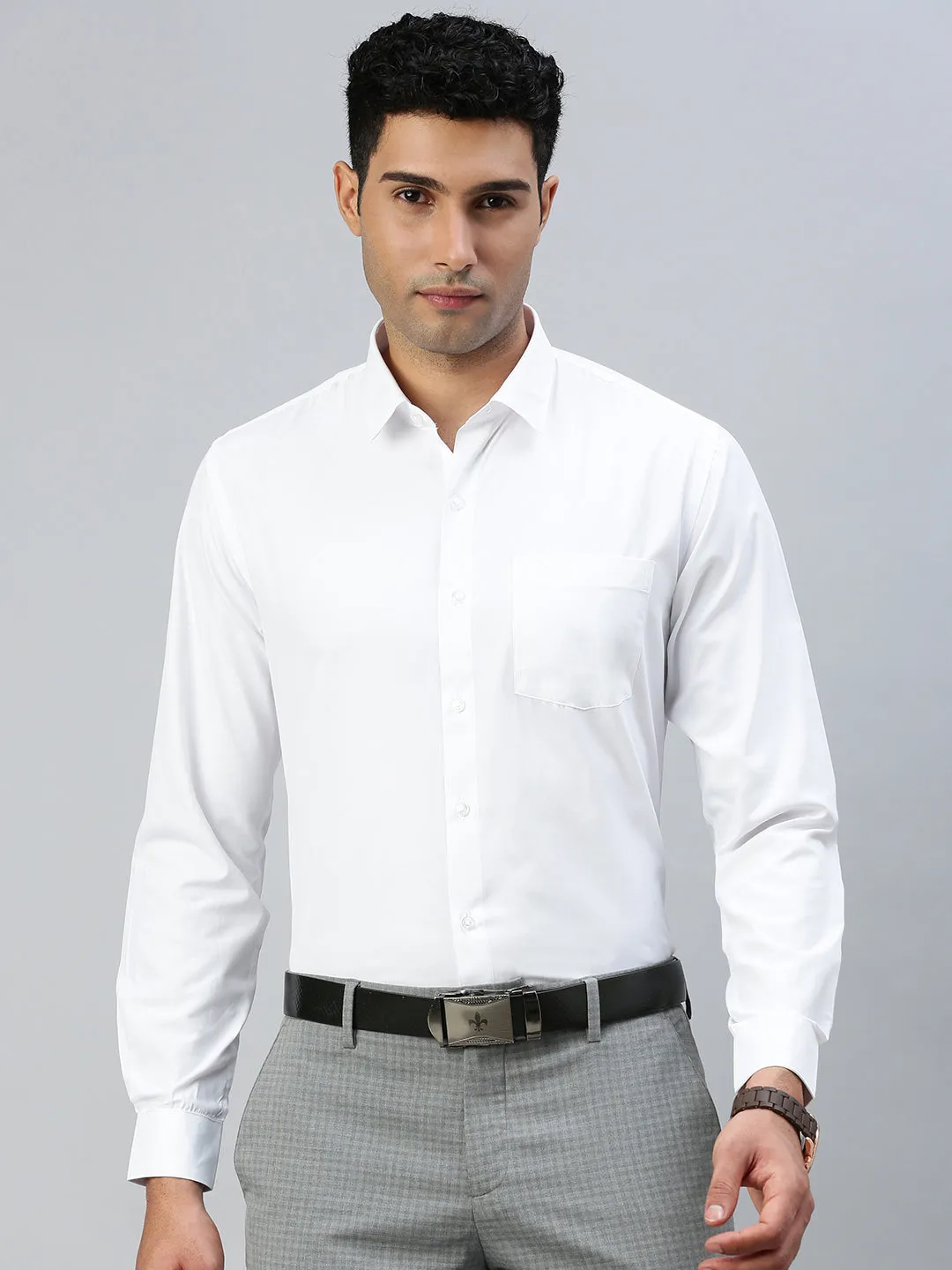 Men Cotton Rich White Shirt Wewin New Plus Size