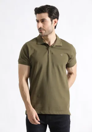 Men Olive Polo Shirt