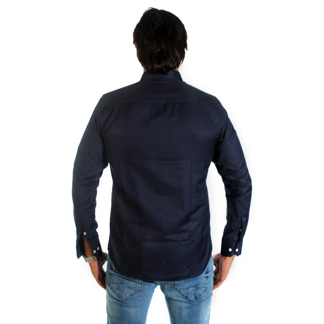 Men shirt-dark navy/ made in Turkey -3314
