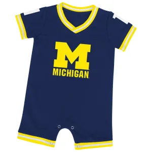 Michigan Baby Boy Runback Romper