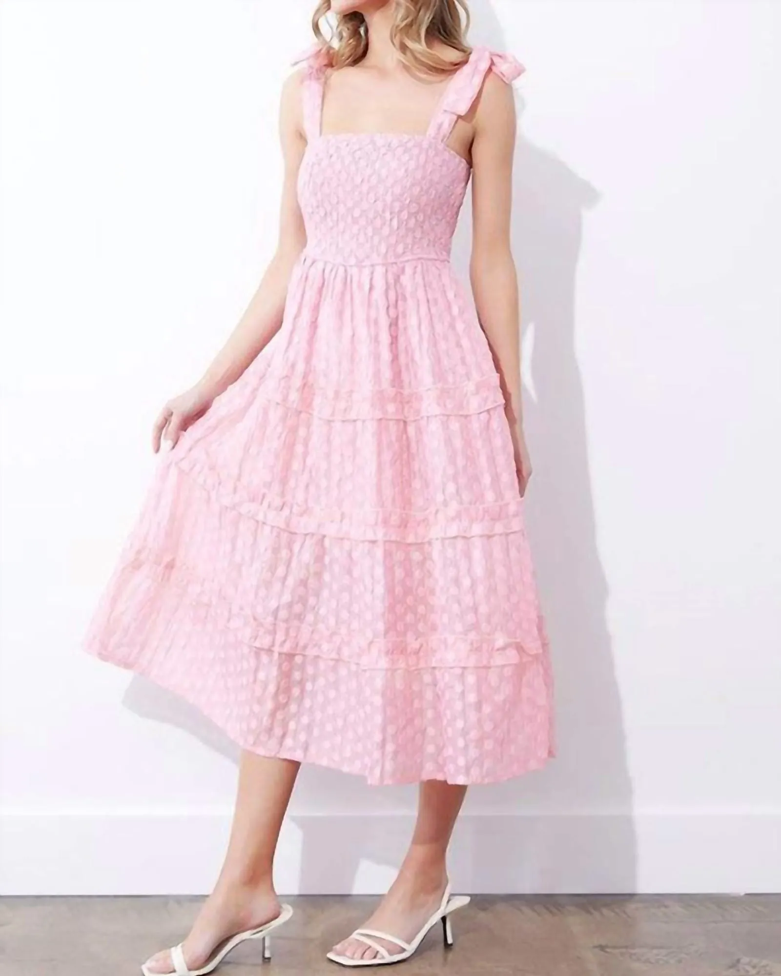No Doubts Midi Dress in Pink | Pink