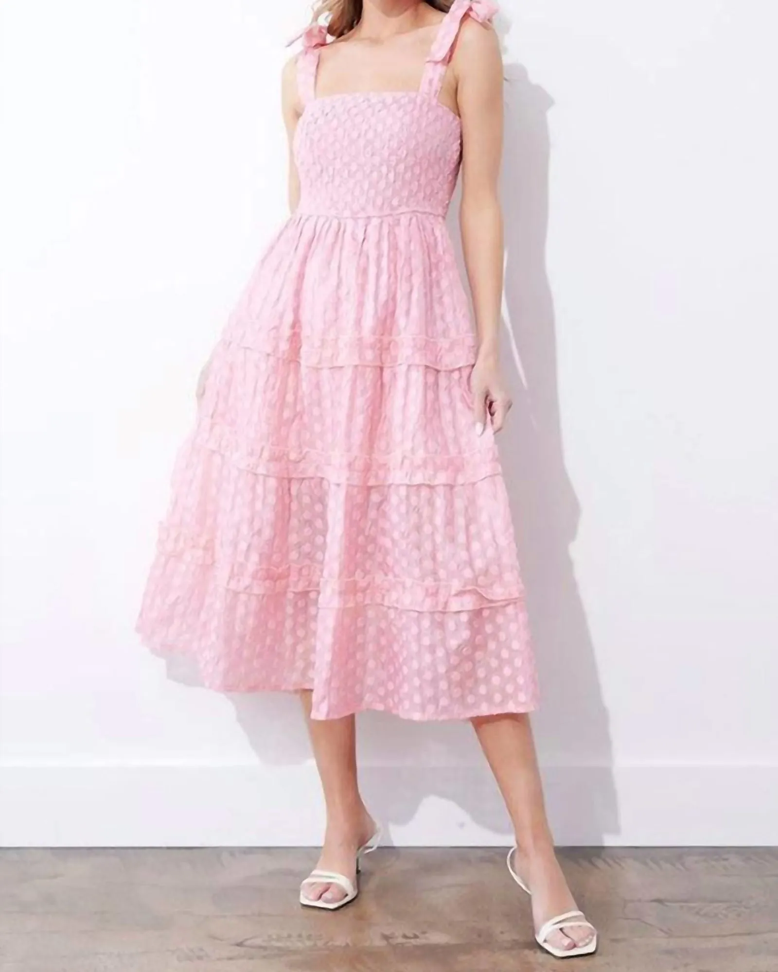 No Doubts Midi Dress in Pink | Pink