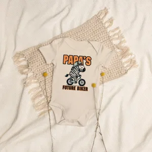 Organic Cotton Baby Bodysuit Papa’s Future Biker