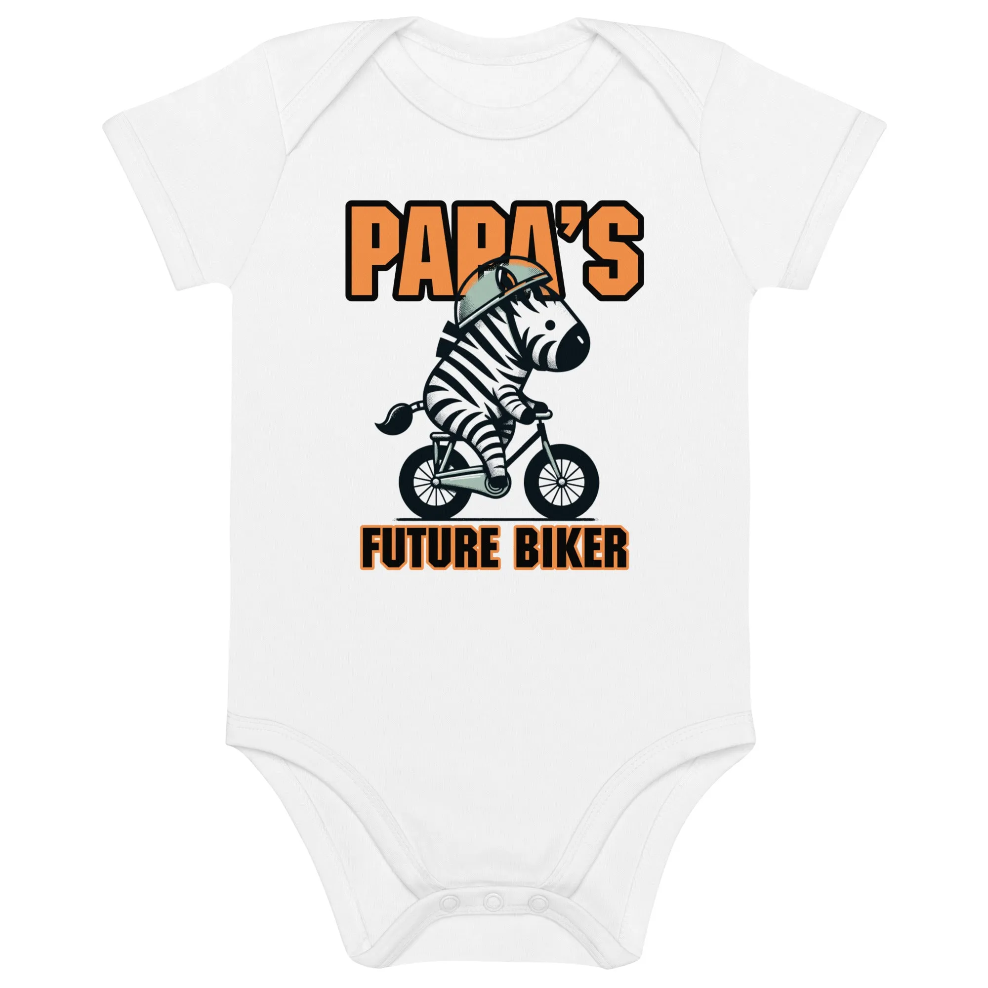 Organic Cotton Baby Bodysuit Papa’s Future Biker
