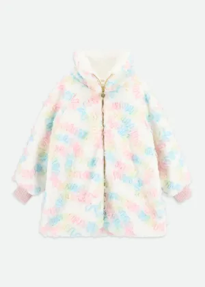 Oscars Fur Pastel Jacket Snowdrop