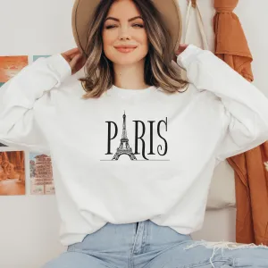 Paris Eiffel Tower Graphic T-Shirt, Classic Black and White Vacation Tee, Stylish City Landmark Shirt, Mother's Day