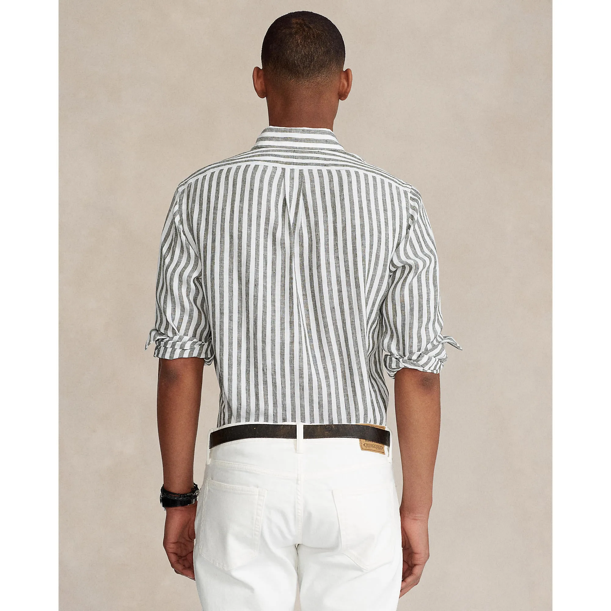 Polo Ralph Lauren - Linen Shirt - Stripe - Olive & White