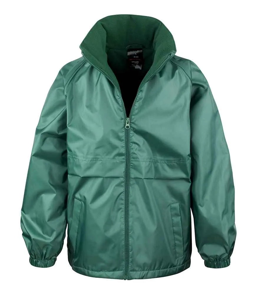 Result Core Kids Micro Fleece Lined Jacket | Bottle Green