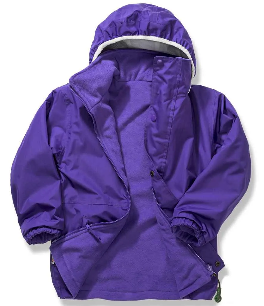 Result Kids/Youths Fleece Lined StormDri 4000 Jacket | Purple/Purple