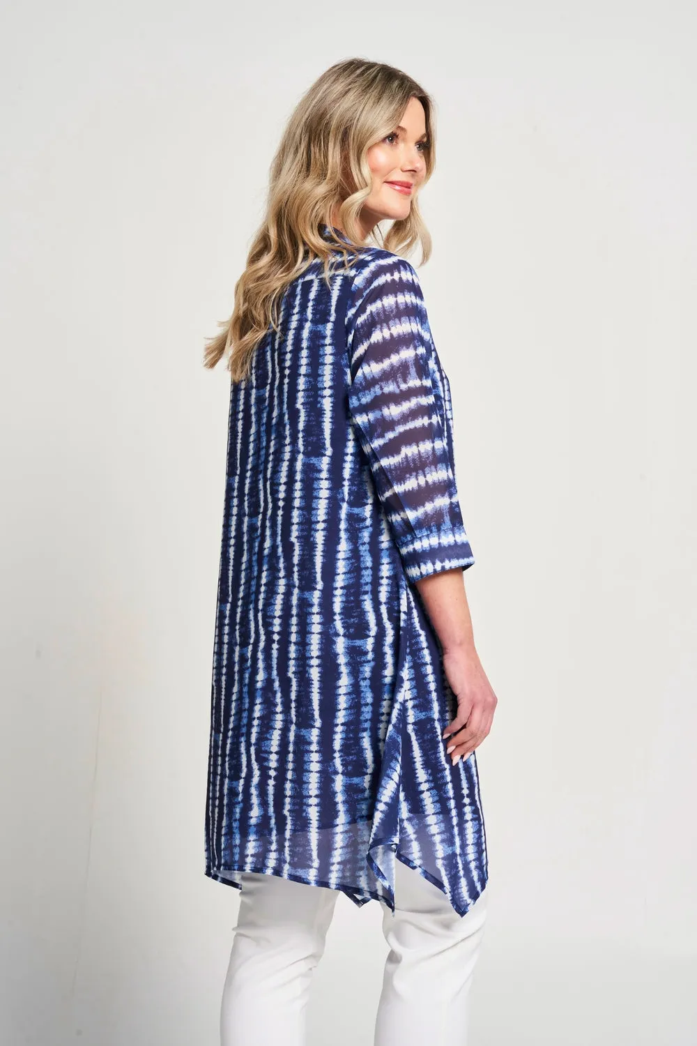 Saloos Fully Lined Band Collar Shirt Dress