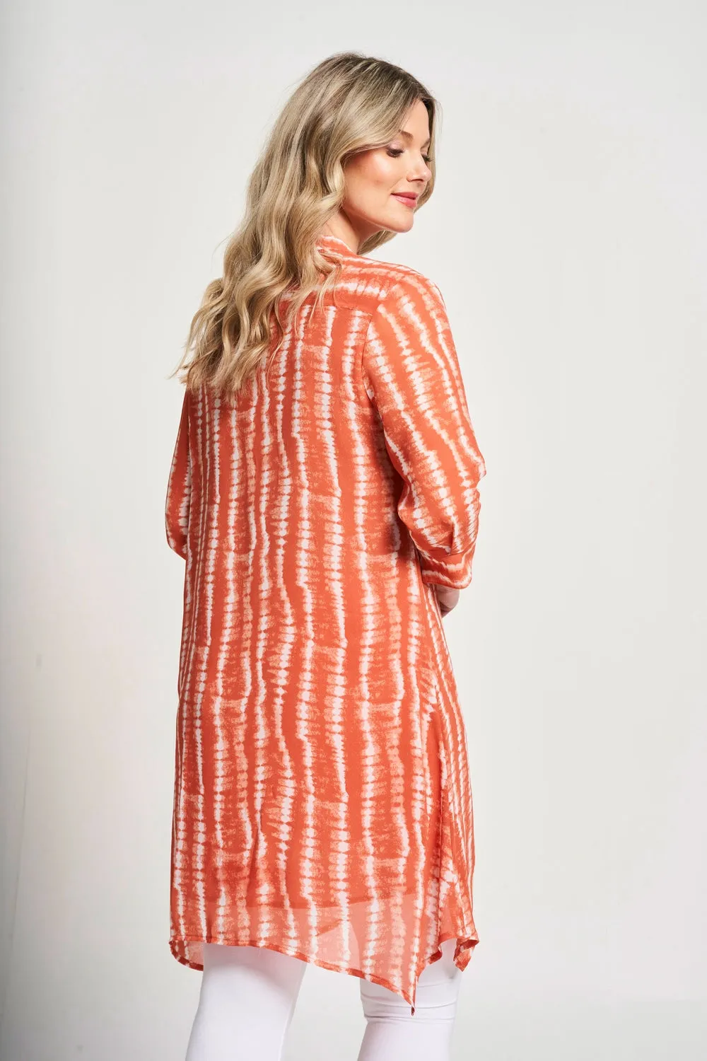 Saloos Fully Lined Band Collar Shirt Dress