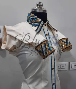 Sarah beige Western Day Shirt