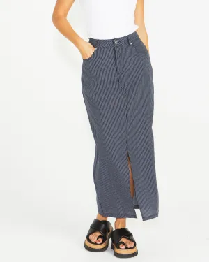 Sass Liberty Maxi Skirt - Navy White Stripe