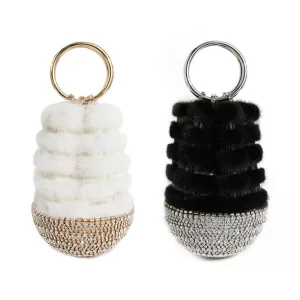 Spherical Mink Fur Tote