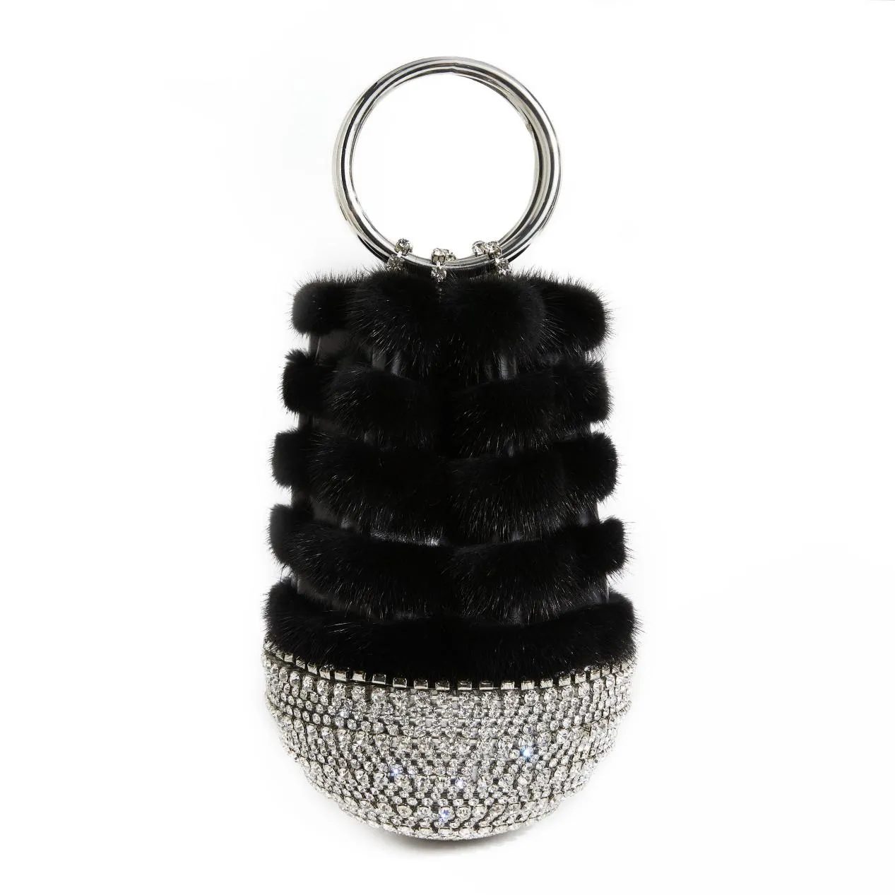 Spherical Mink Fur Tote