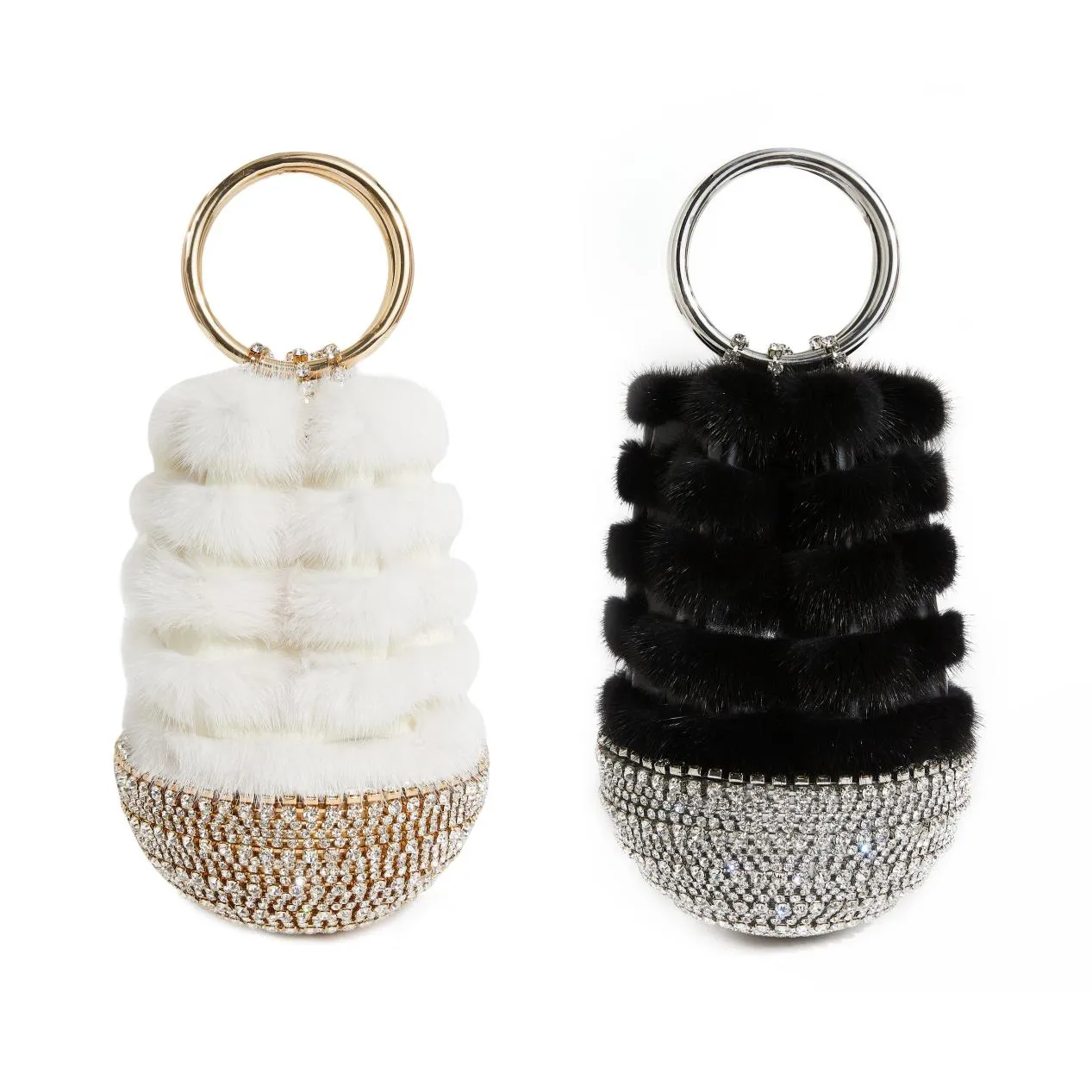 Spherical Mink Fur Tote