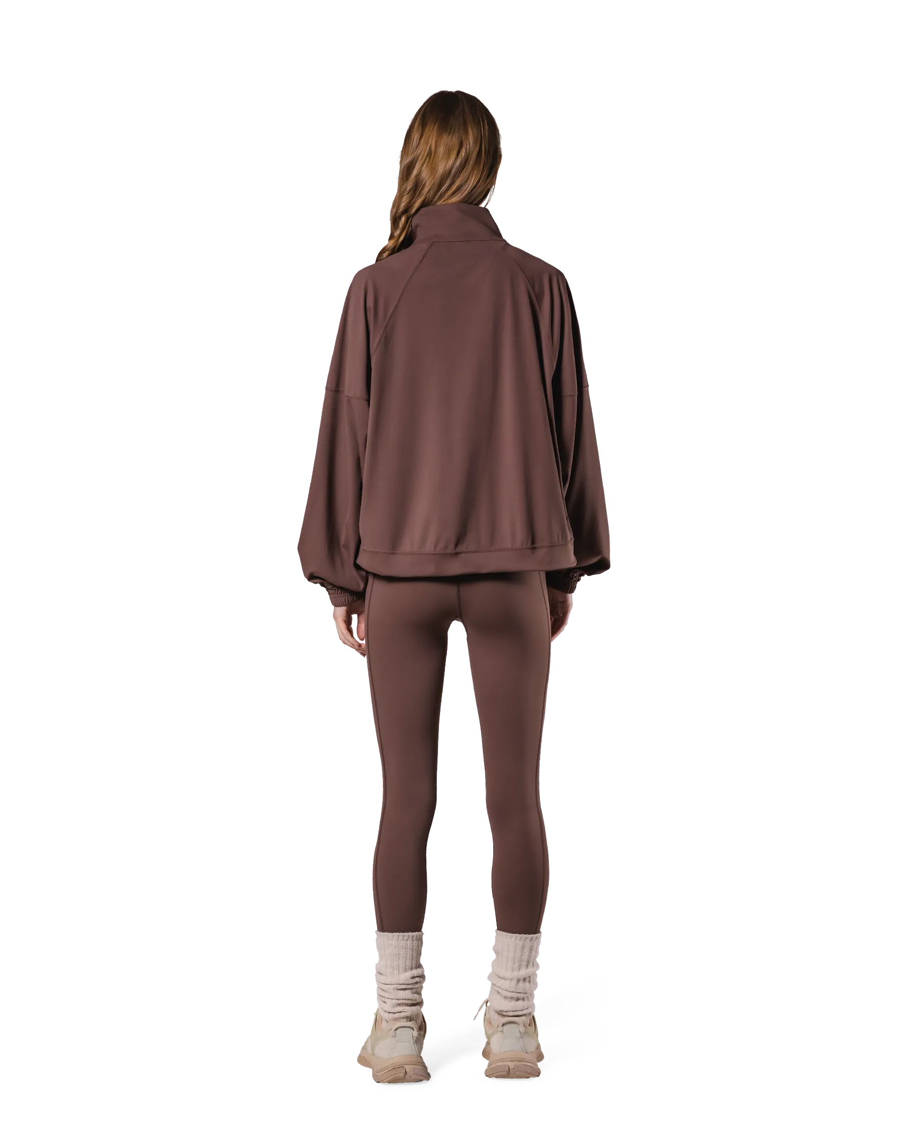 Stretch Wide Track Jacket 2 - Brown