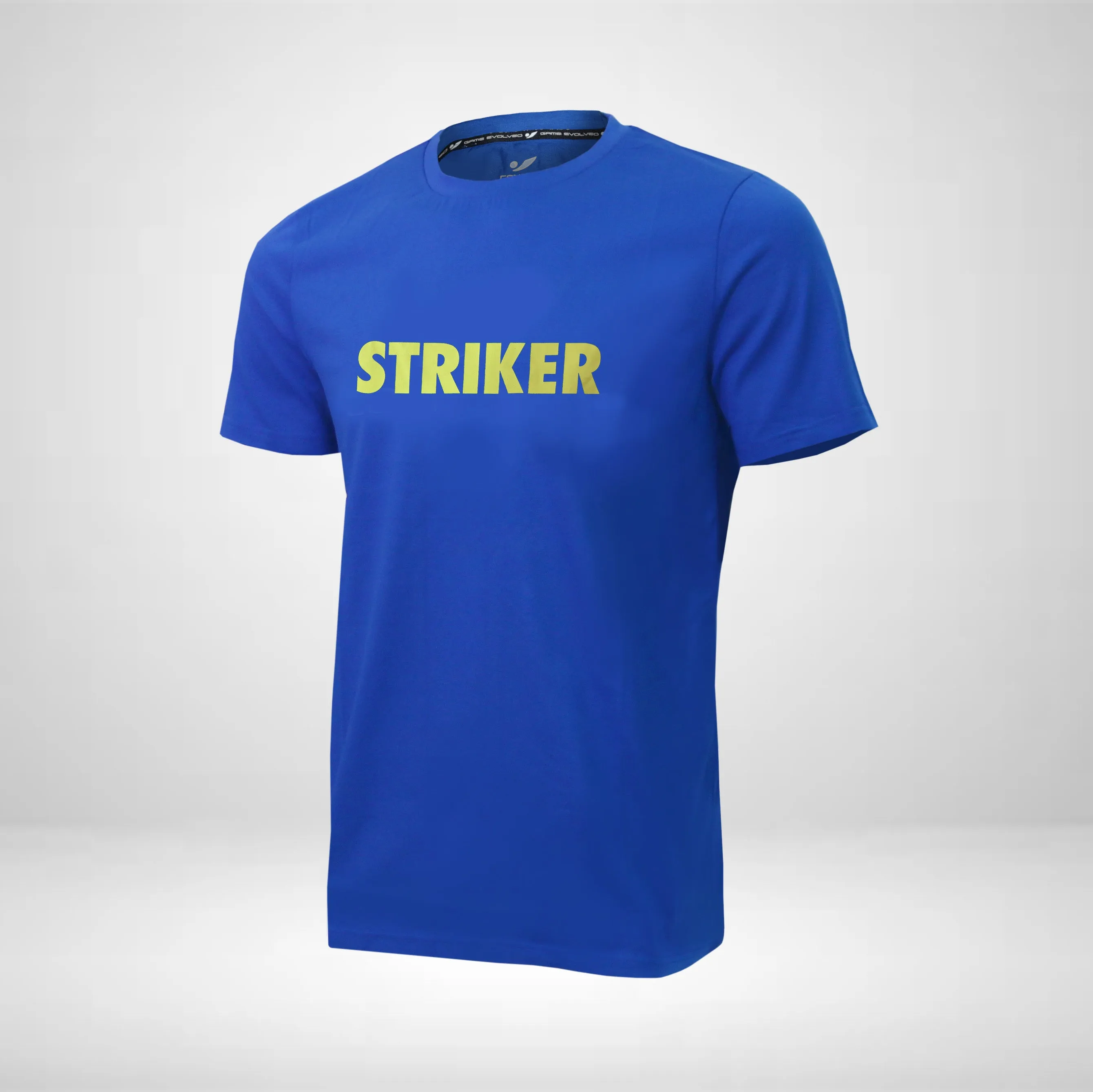 T-shirt Striker Concave Soccer Tee - Blue / Neon Yellow