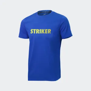 T-shirt Striker Concave Soccer Tee - Blue / Neon Yellow