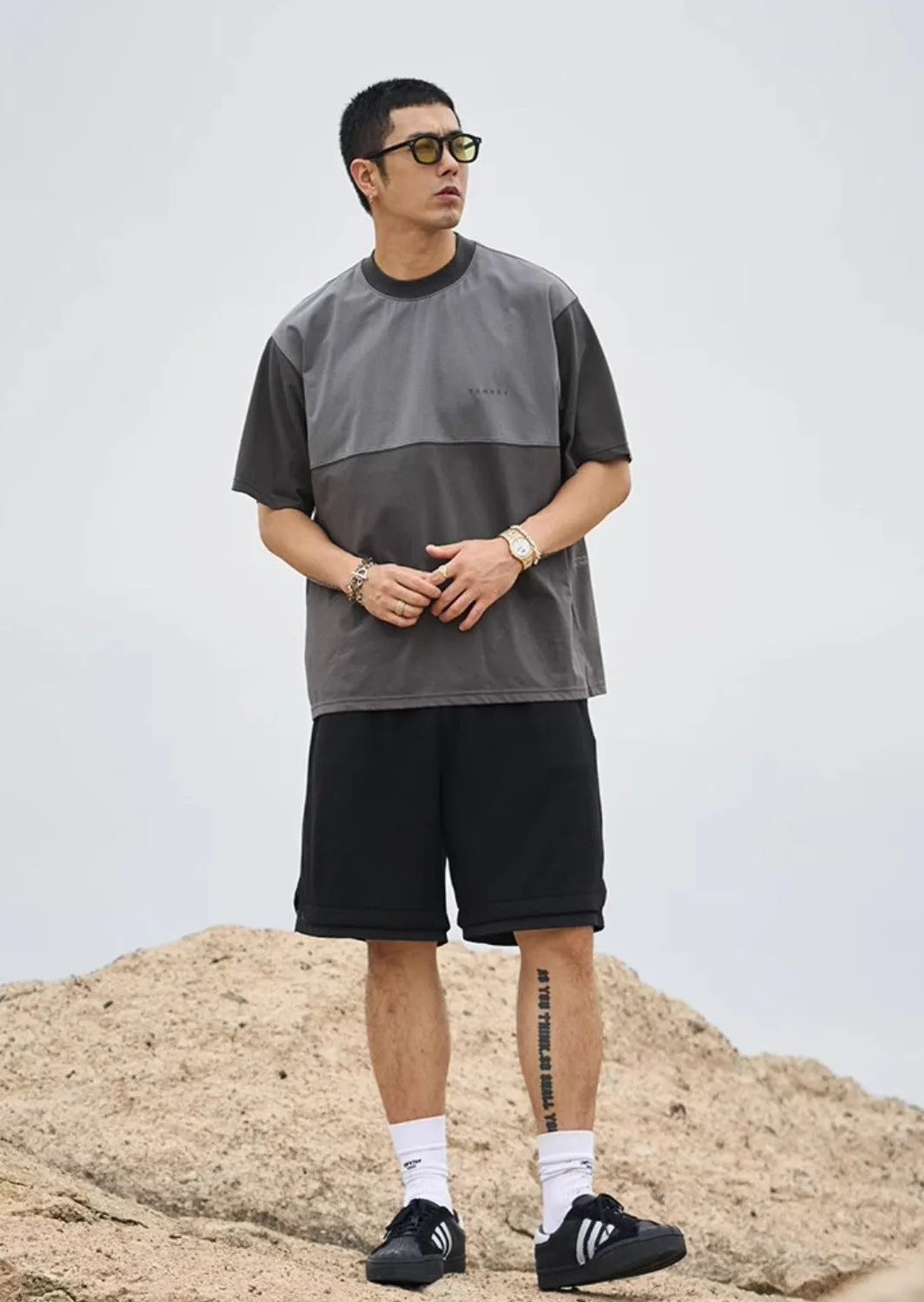 TANOXI  コントラストカラーＴシャツ TAN0080