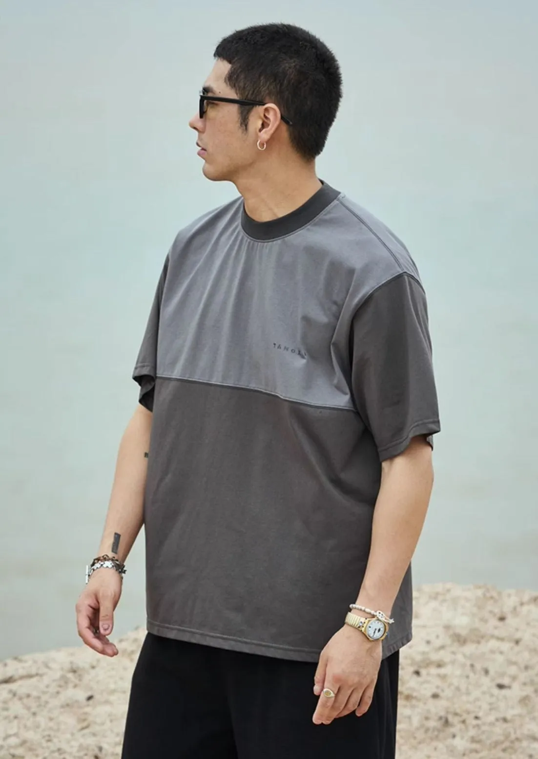 TANOXI  コントラストカラーＴシャツ TAN0080
