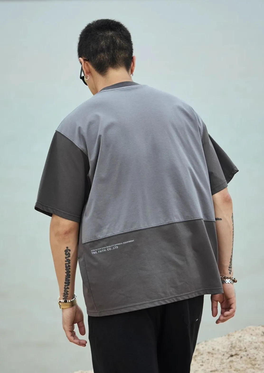 TANOXI  コントラストカラーＴシャツ TAN0080