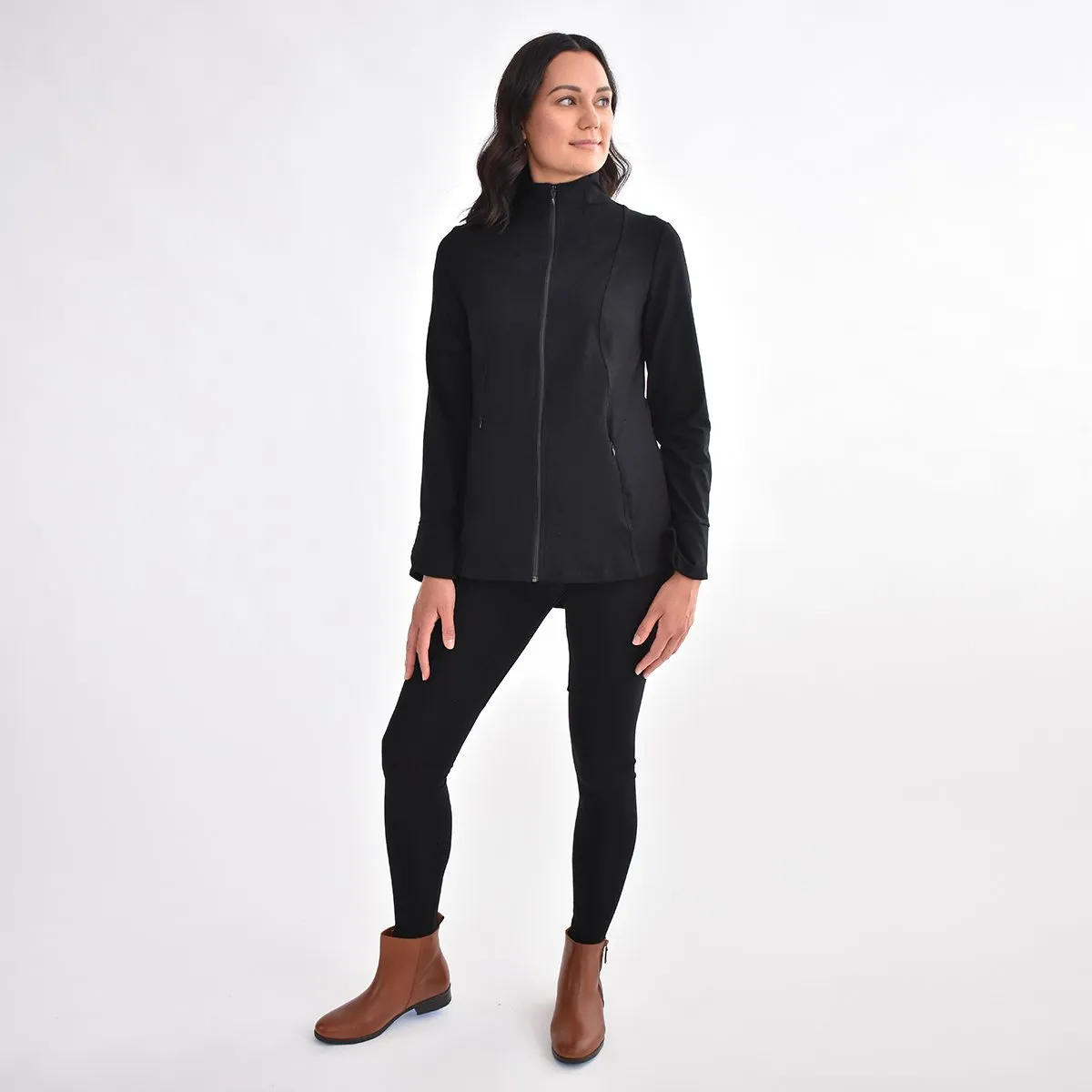The Dressy Track Jacket in Black - Final Sale