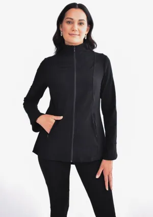 The Dressy Track Jacket in Black - Final Sale