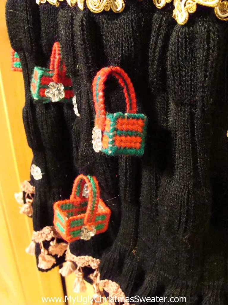 Ugly Christmas Sweater Party Tacky Dress with Lights - Holy Grail of Ugly (d61)