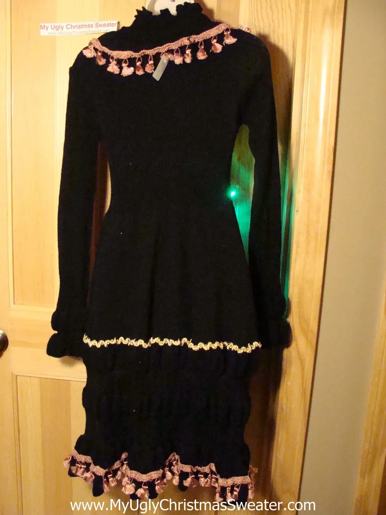 Ugly Christmas Sweater Party Tacky Dress with Lights - Holy Grail of Ugly (d61)