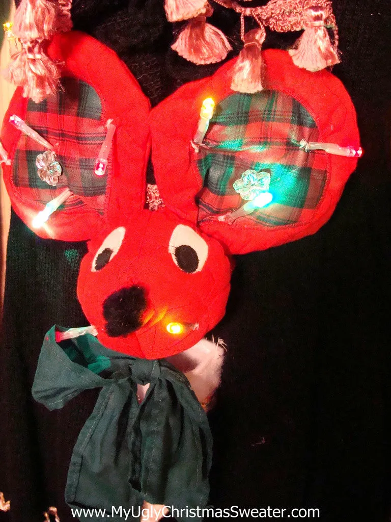 Ugly Christmas Sweater Party Tacky Dress with Lights - Holy Grail of Ugly (d61)