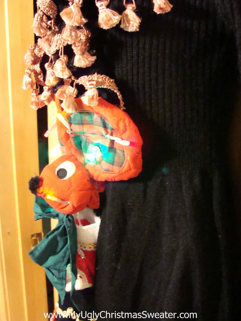 Ugly Christmas Sweater Party Tacky Dress with Lights - Holy Grail of Ugly (d61)