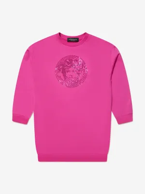 Versace Girls Studded Medusa Sweater Dress