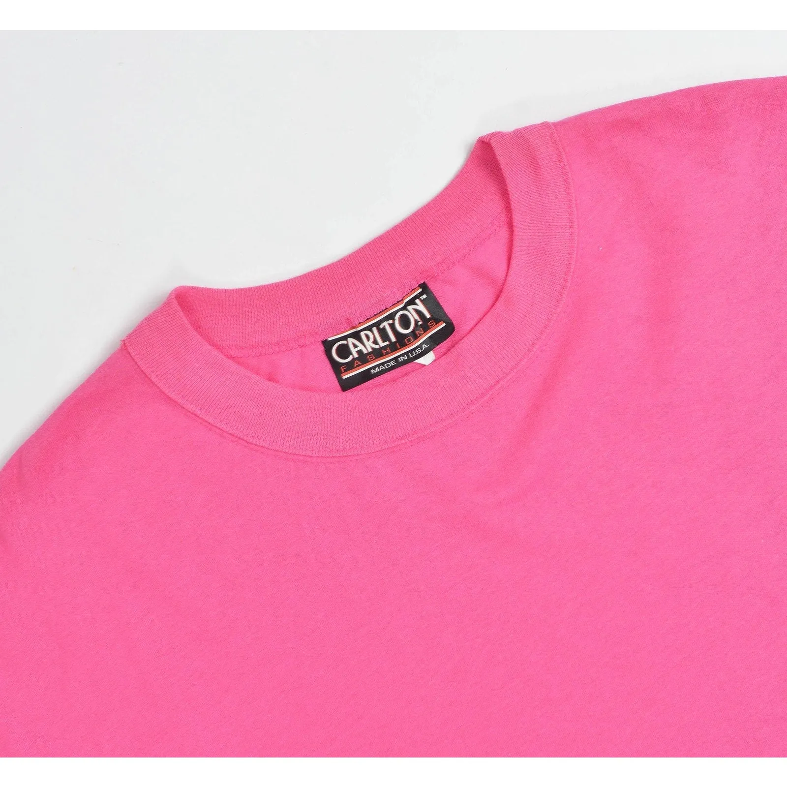 Vintage 80s Pink Oversized T-shirt Crewneck Cotton Blend Tee Mini Dress One Size
