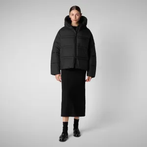 Women's animal free puffer jacket keri in black