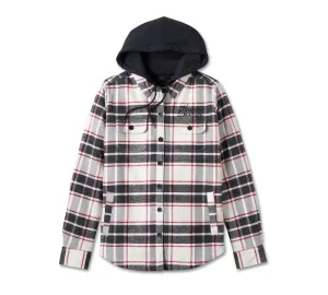 Women's Essential Shirt Jacket with Removable Hood