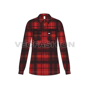 Women's Oversized Plaid Winter Shirt