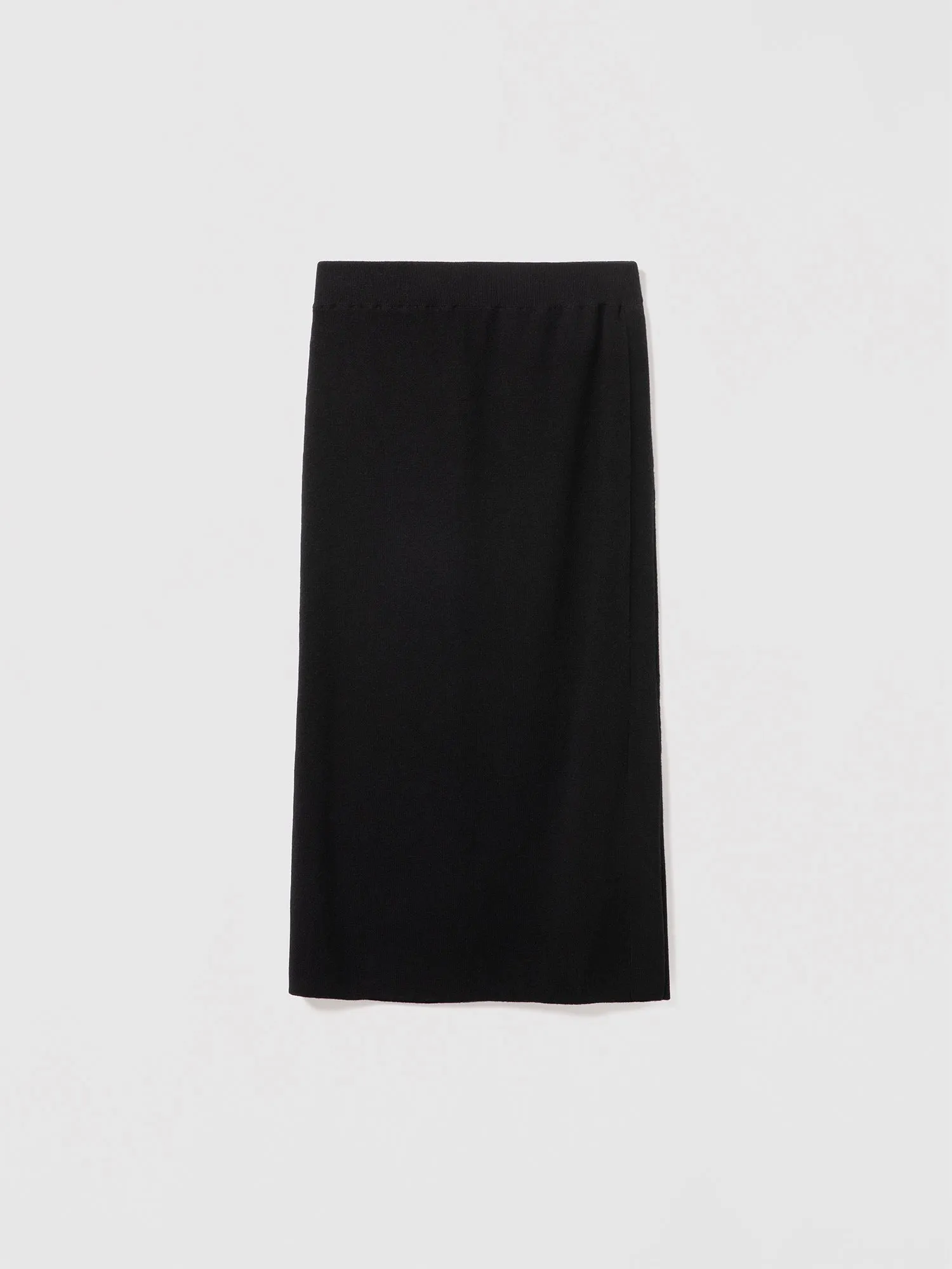 Wool cashmere straight skirt