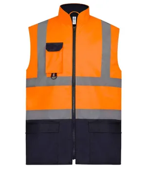 Yoko Two Tone Bodywarmer | Orange/Navy